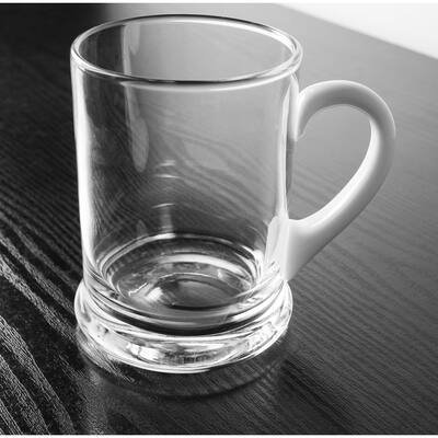 Majestic Gifts Inc. European 24 oz. Glass Mug with white handle
