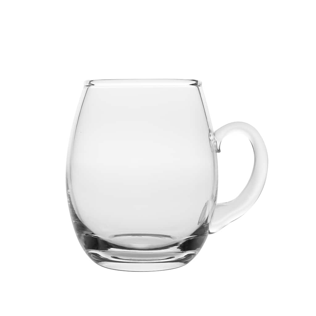 Majestic Gifts Inc. European 16 oz. Glass Mug with handle