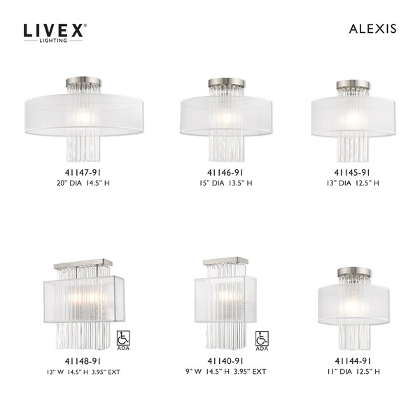 beaded alexis flush mount ceiling light