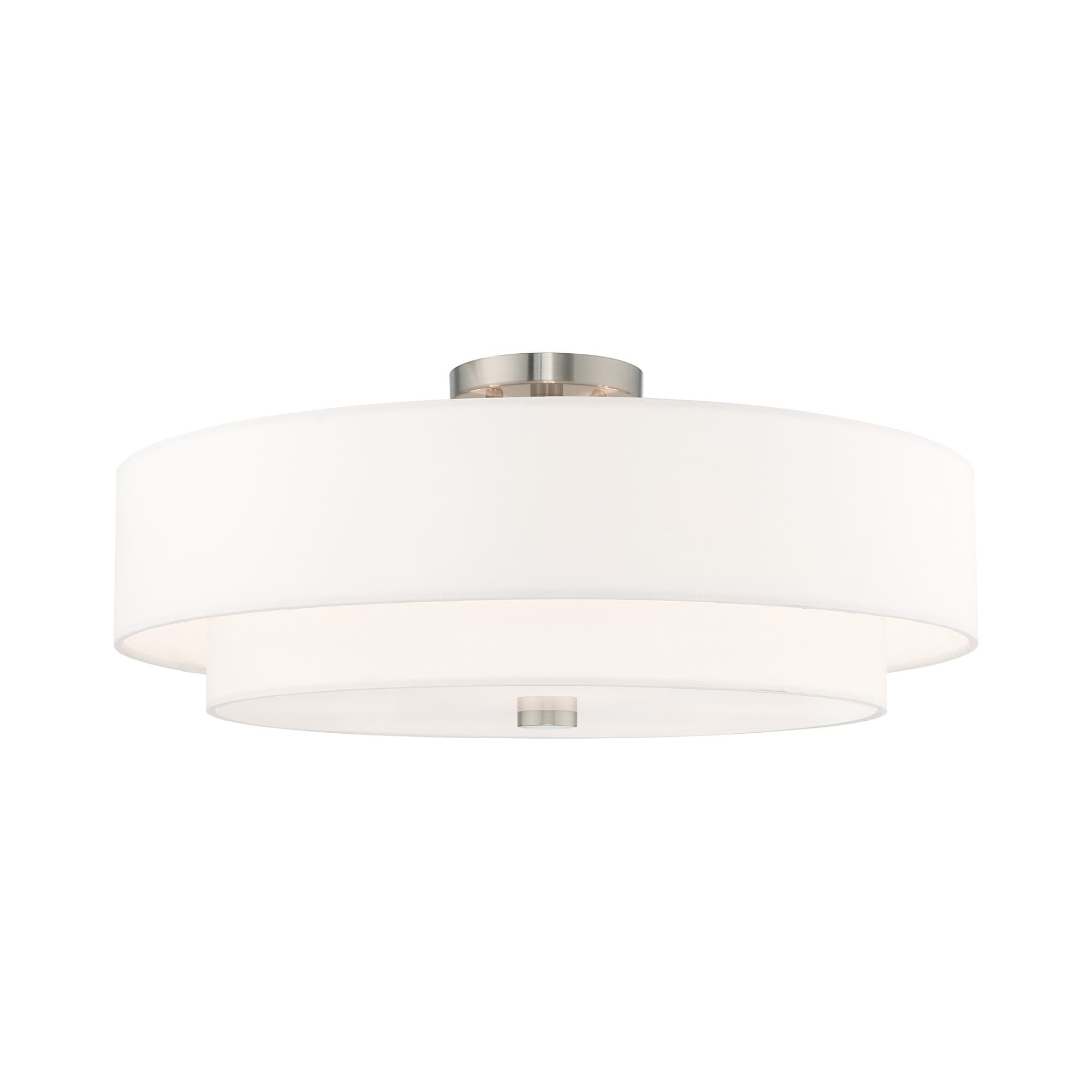 Shop Livex Lighting Meridian 5 Light Double Drum Shade Ceiling