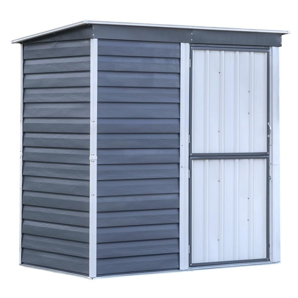 shop shed-in-a-box steel storage shed 6 x 4 ft. galvanized