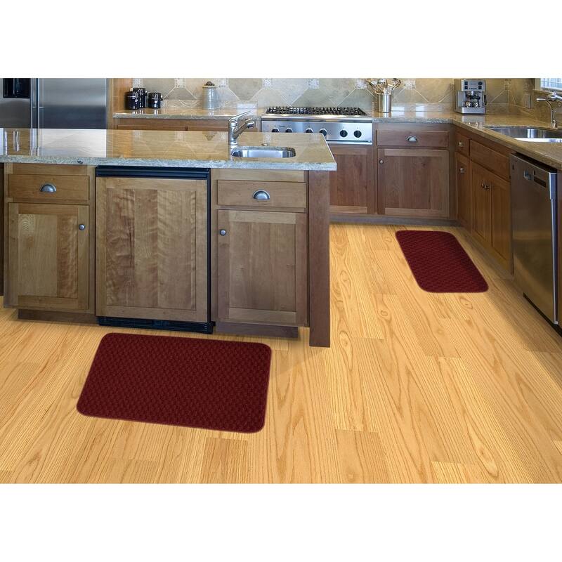 Garland Rug Town Solid Checkered Durable Kitchen/ Door Mat Accent Rug