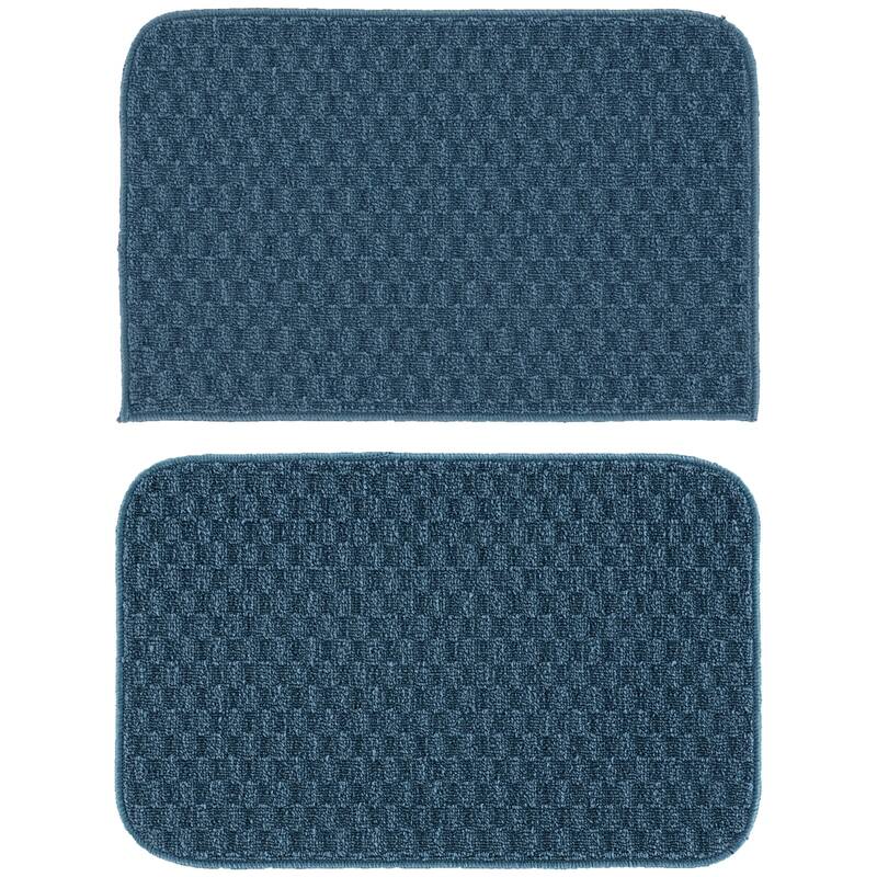 Garland Rug Town Solid Checkered Durable Kitchen/ Door Mat Accent Rug