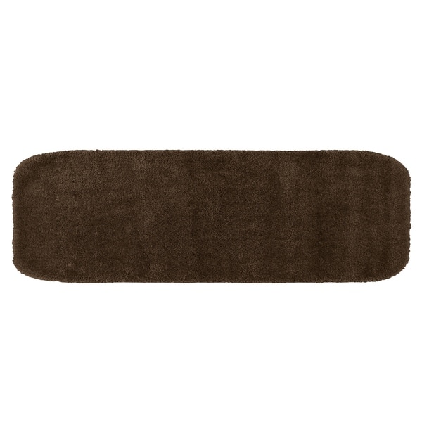 Shop Traditional Chocolate Plush Washable Nylon Bathroom Rug Runner On Sale Overstock 25722104