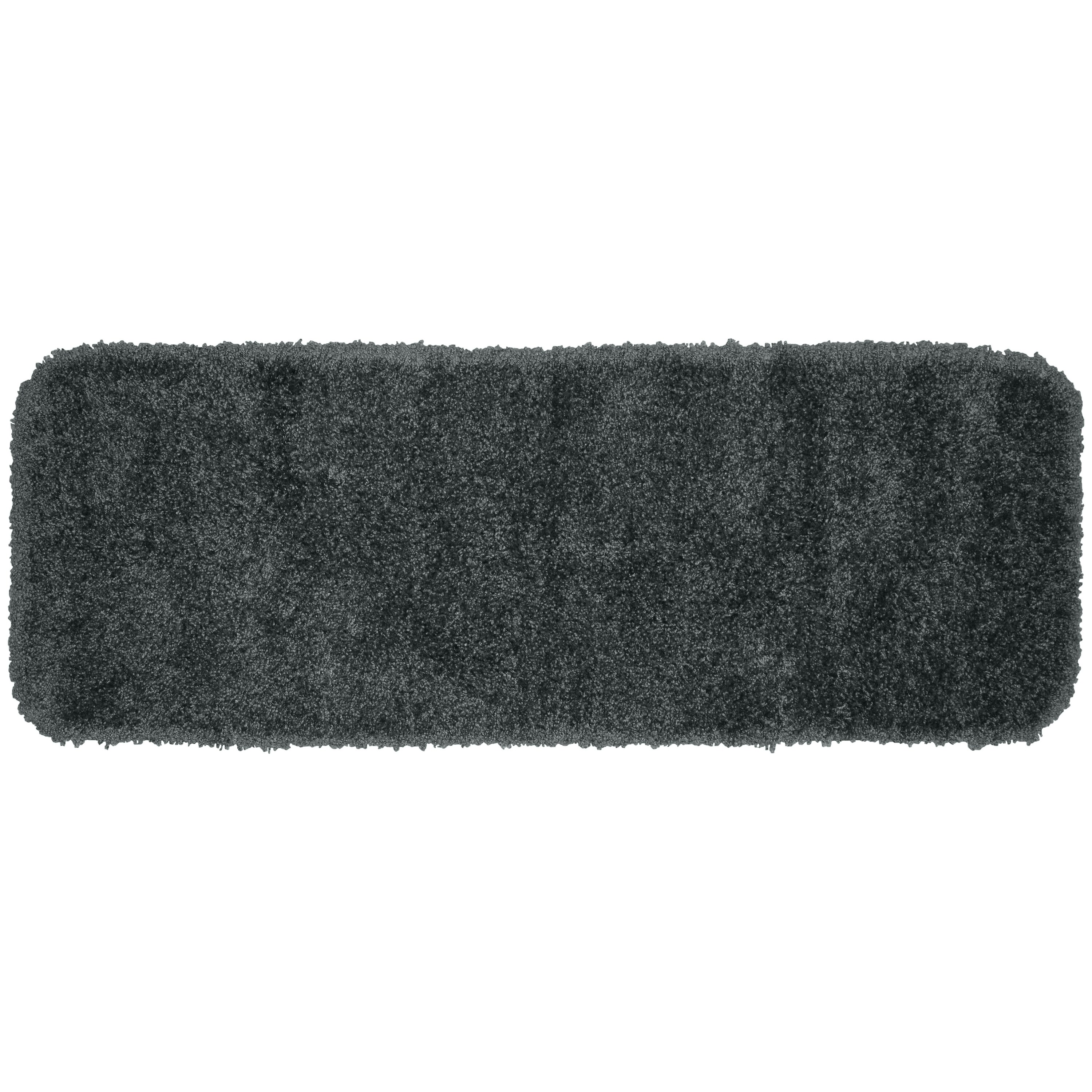 Serendipity Dark Grey Gy Nylon Washable Bath Rug Runner Gy Nylon Washable Bath Rug Runner