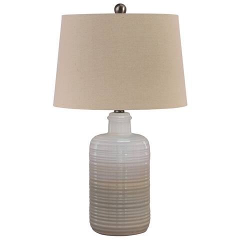 Marnina 24 Inch Ceramic Table Lamps - Set of 2 - Taupe