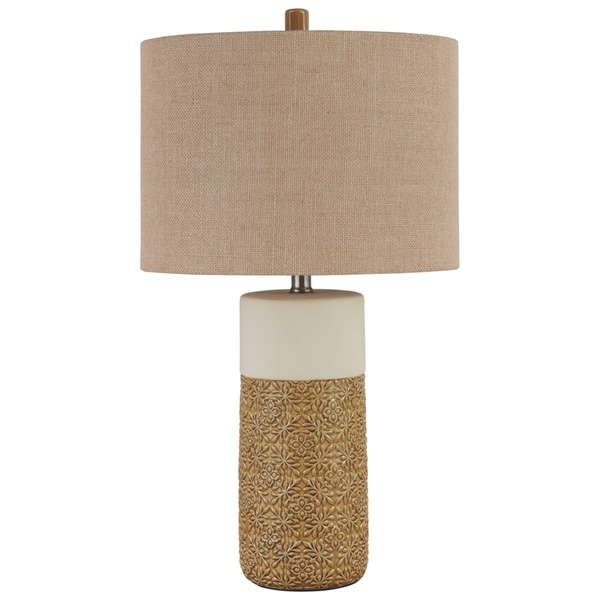 ochre table lamp shade