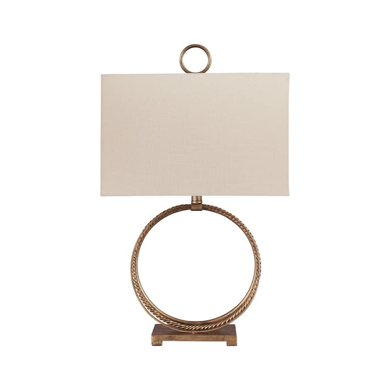 Mahala 28 Inch Metal Table Lamp - Antique Gold Finish - 15x13x19