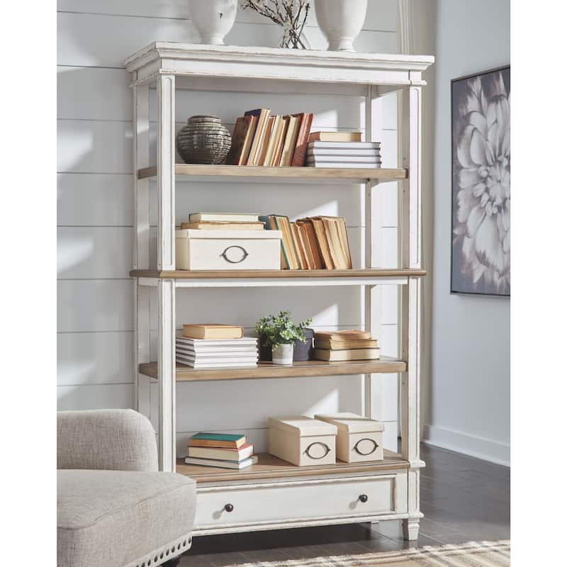 Signature Design by Ashley Realyn Casual Bookcase Two-tone - 45" W x 16" D x 74.5" H