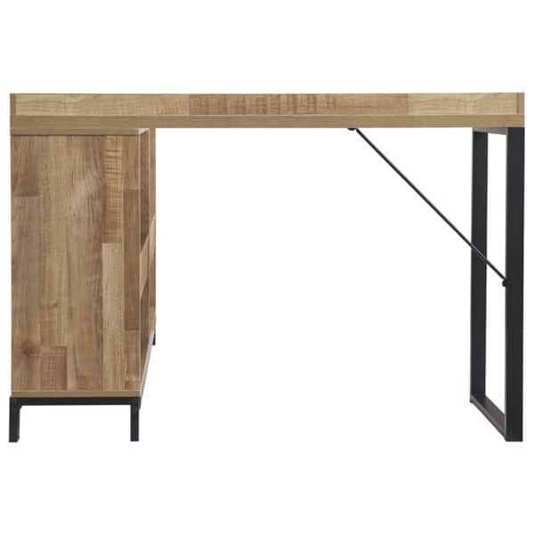 Shop Gerdanet L Shaped Desk With Storage Light Brown Black