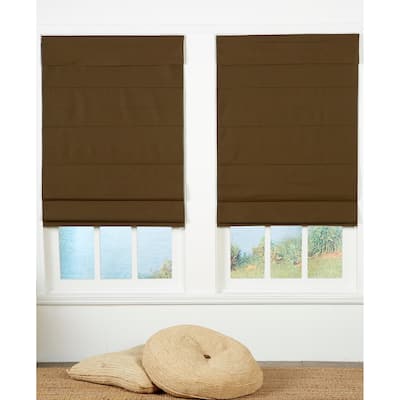 Taylor & Olive Halfway Chocolate Insulating Cordless Roman Shade