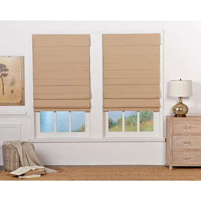 Taylor & Olive Halfway Khaki Insulating Cordless Roman Shade