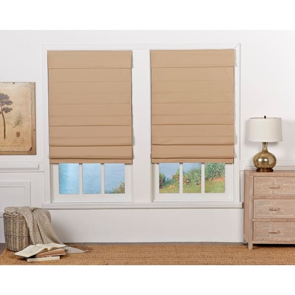 slide 2 of 5, Regal Estate 72-inch Khaki Insulating Cordless Roman Shade
