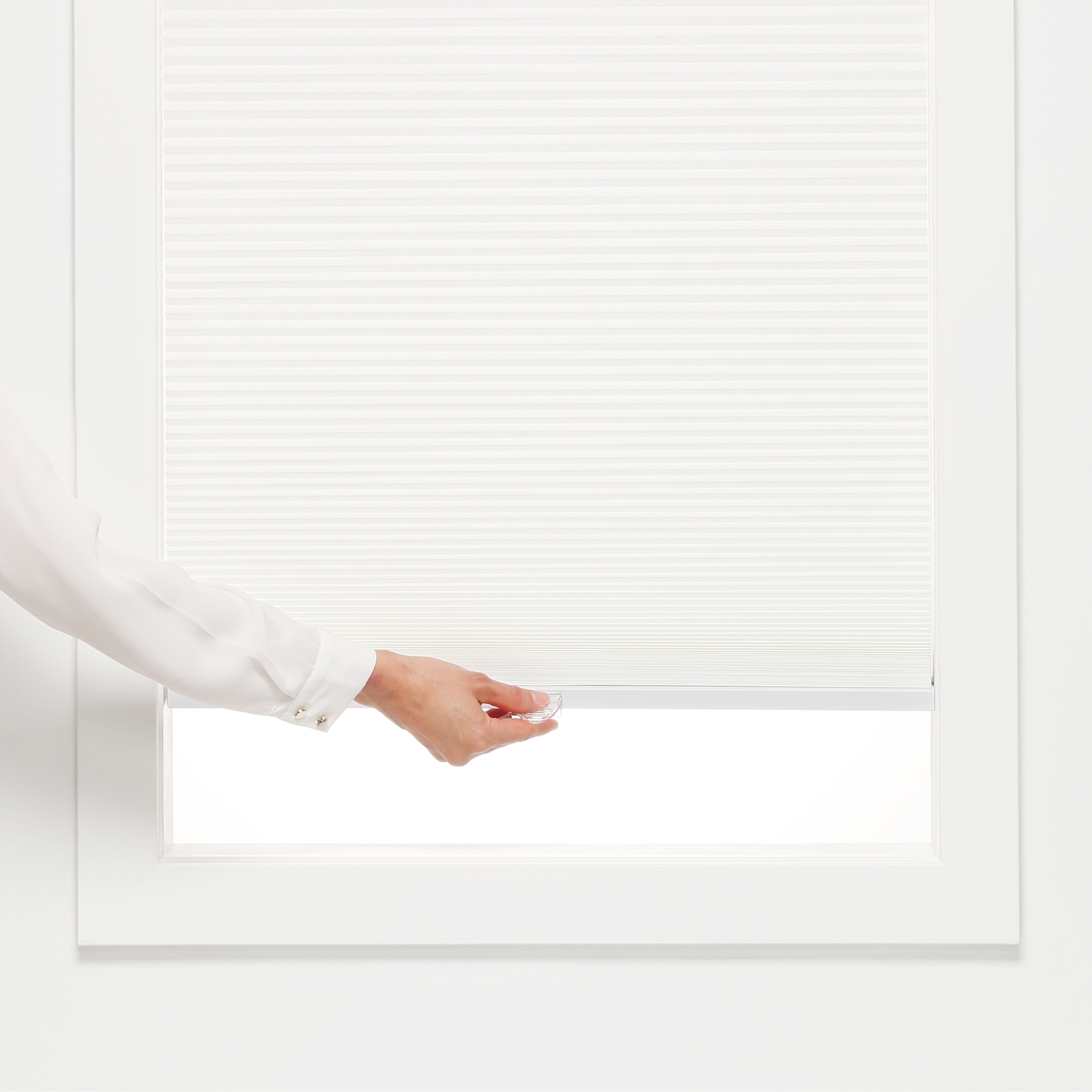 White Dove New Age Blinds Light Filtering Inside Frame Mount Cordless Cellular Shade 26-3//4 x 48-Inch