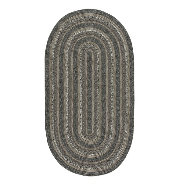 Capel Rugs Braided Platform Onyx Area Rug - 11' 4" x 14' 4" oval