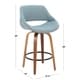 preview thumbnail 7 of 42, Carson Carrington Svellingen Counter Stool with Round Black Footrest (Set of 2) - N/A