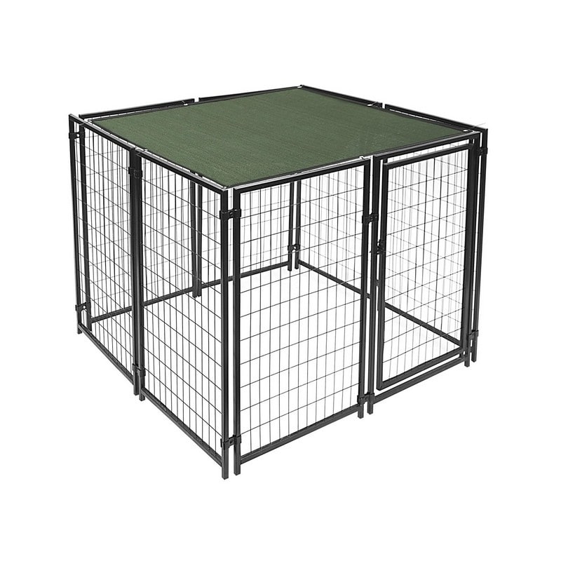 ALEKO Dog Kennel Shade 5x10 ft Cover w/ Aluminum Grommets Green 5 x 10