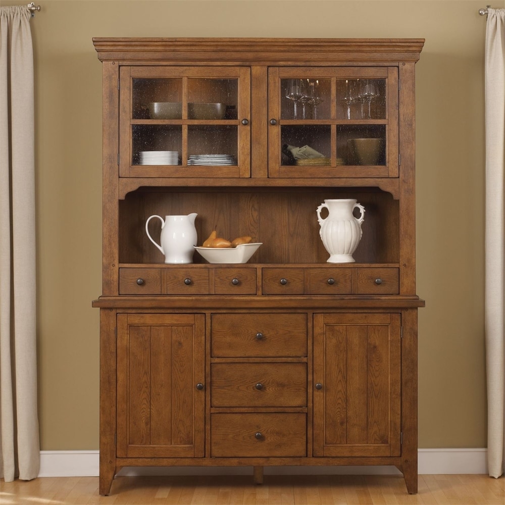 The Gray Barn  Wisteria Rustic Oak Hutch and Buffet (Oak)