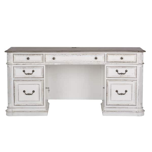 Shop Magnolia Manor Antique White Credenza And Hutch On Sale