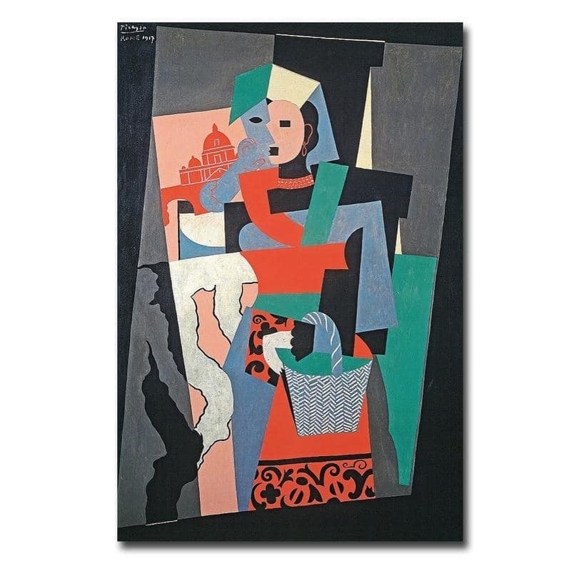 L'Italienne (The Italian) by Pablo Picasso Gallery Wrapped Canvas Giclee Art (24 in x 16 in, Ready to Hang)