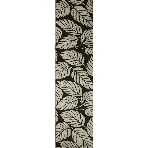 Oushak Oriental Hand Tufted Woolen Floral Area Rug Wool - 9'10" x 2'6" runner