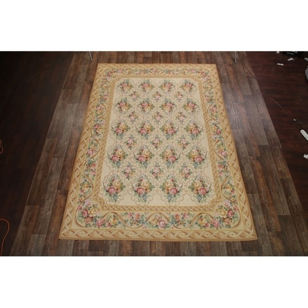 Tapestries Chinese Oriental Floral Area Rug Hand Woven Wool - 12'1" x 8'6"