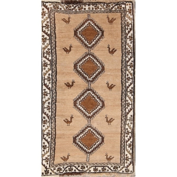 Traditional Hand Made Gabbeh Persian Oriental Area Rug - 6'5" x 3'5"