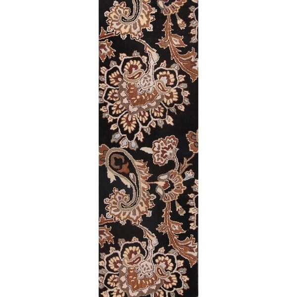 All-Over Floral Oushak Agra Oriental Hand Tufted Wool Rug - 2'6" x 8'0" runner