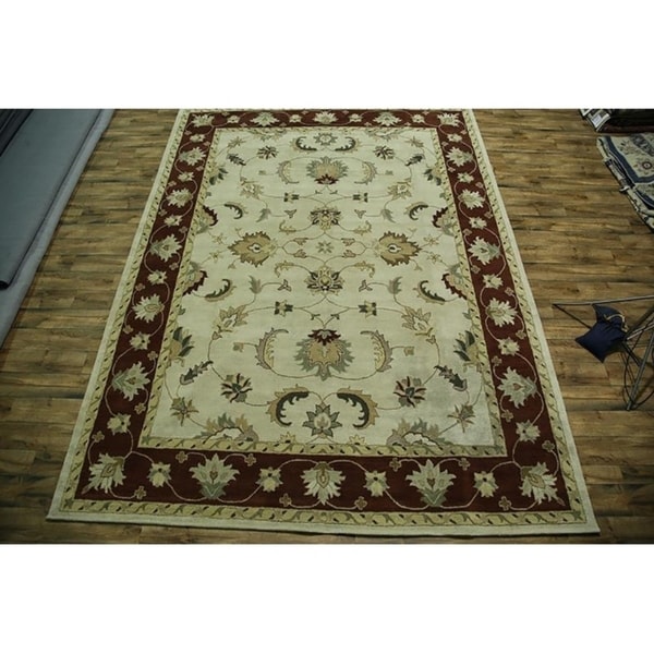 Copper Grove Aabenraa Hand-tufted Wool Floral Indian Oriental Area Rug - 15'6" x 12'0"