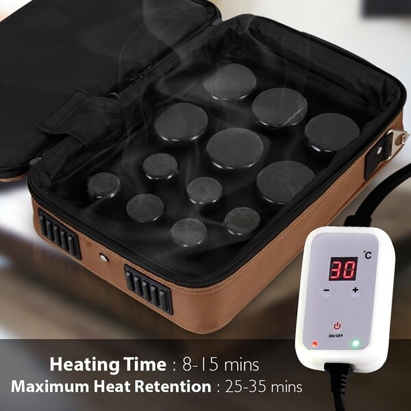 portable hot stone heater bag