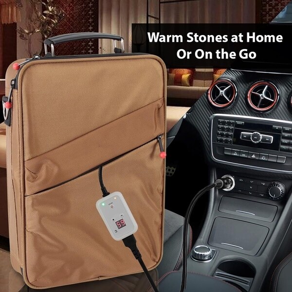 portable hot stone heater bag