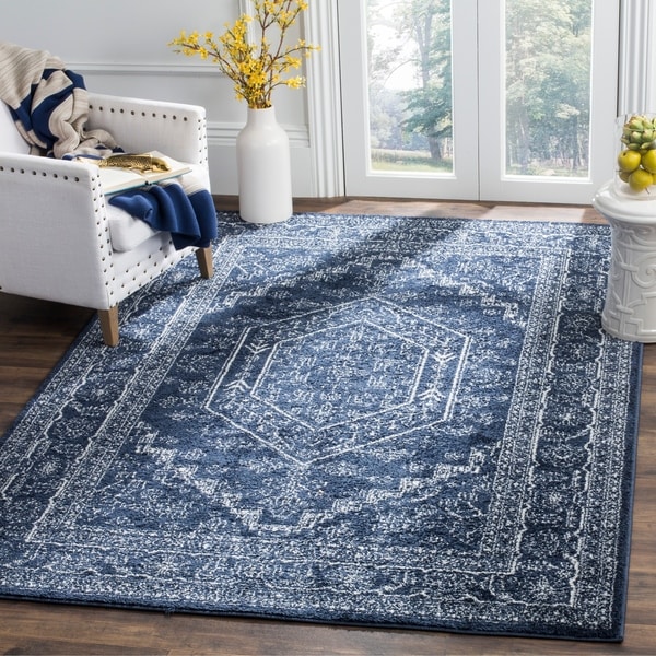 Safavieh Adirondack Cheyenne Medallion Navy / Ivory Rug - 8' x 8' Square