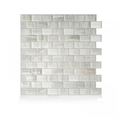 Ravenna Farro 9.80 in. x 9.74 in. Peel and Stick Self-Adhesive Decorative Mosaic Wall Tile Backsplash (4-Pack)