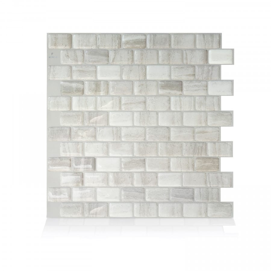 Ravenna Farro 9.80 in. x 9.74 in. Peel and Stick Self-Adhesive Decorative Mosaic Wall Tile Backsplash (4-Pack)