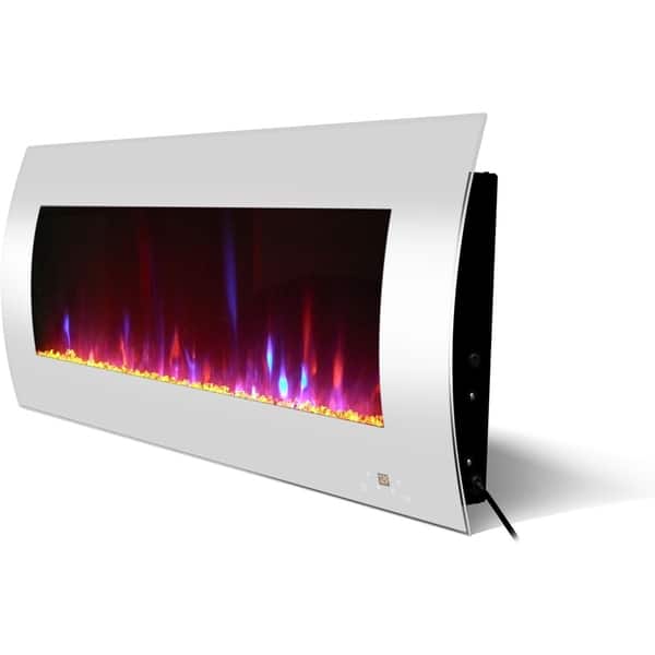 Shop Cambridge 42 In Curved Wall Mount Electric Fireplace Heater