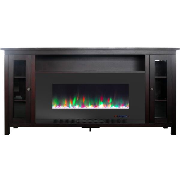 Shop Cambridge Somerset 70 In Mahogany Electric Fireplace Tv