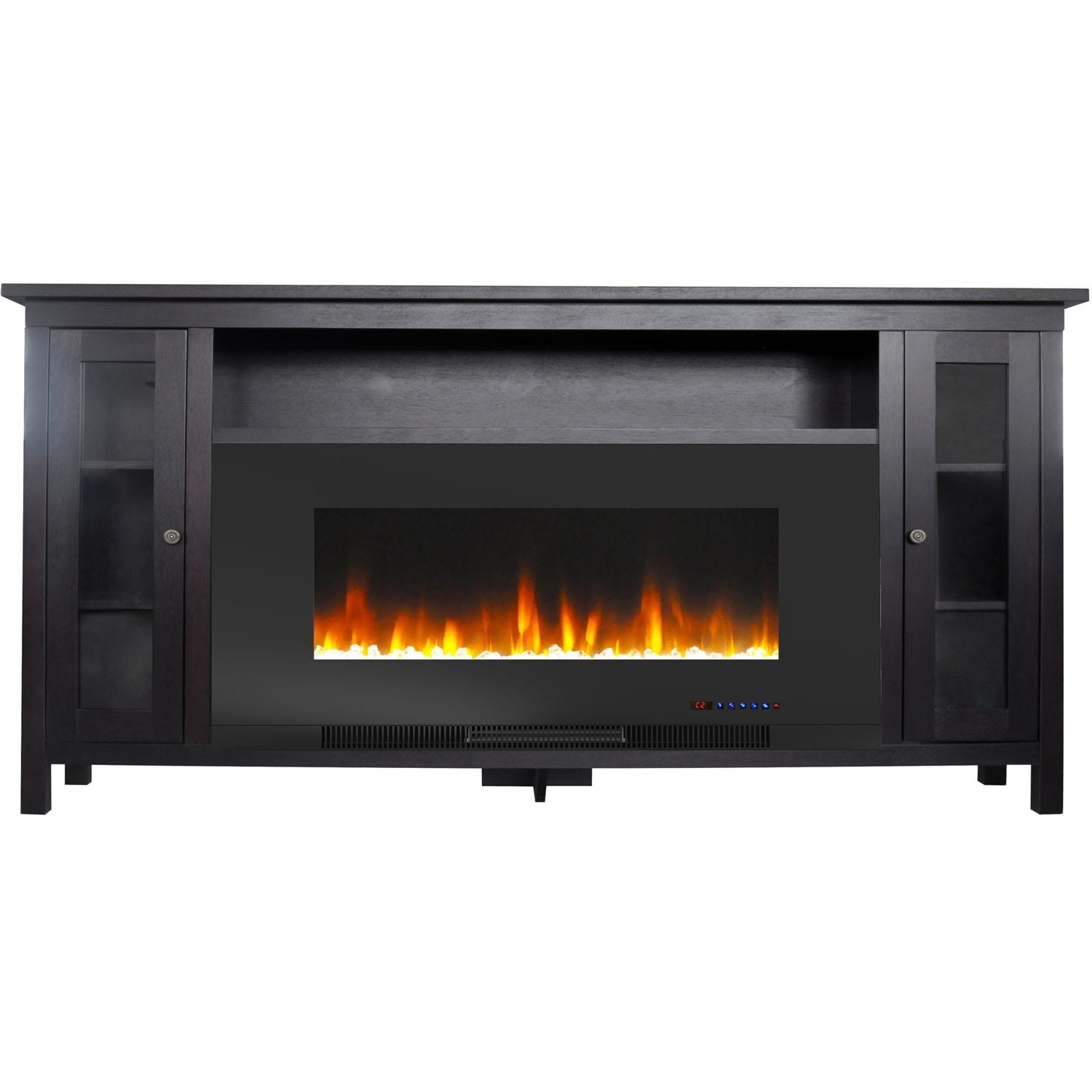 Shop Cambridge Somerset 70 In Black Electric Fireplace Tv Stand