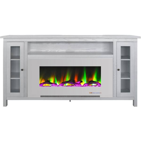 Shop Cambridge Somerset 70 In White Electric Fireplace Tv Stand