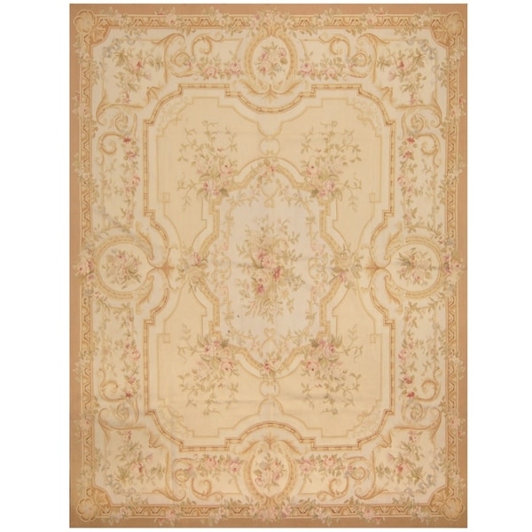 Handmade Sino Aubusson Flatweave Wool Rug - 8' x 10'3