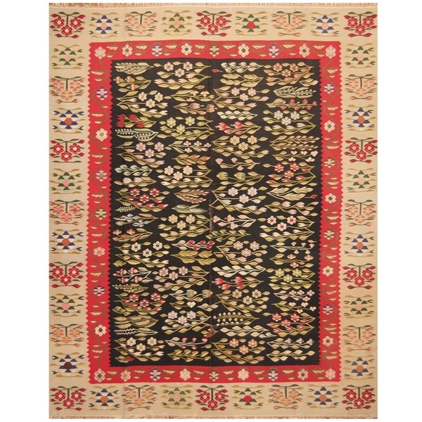 Handmade Anatolia Wool Kilim Rug (Turkey) - 8' x 10'