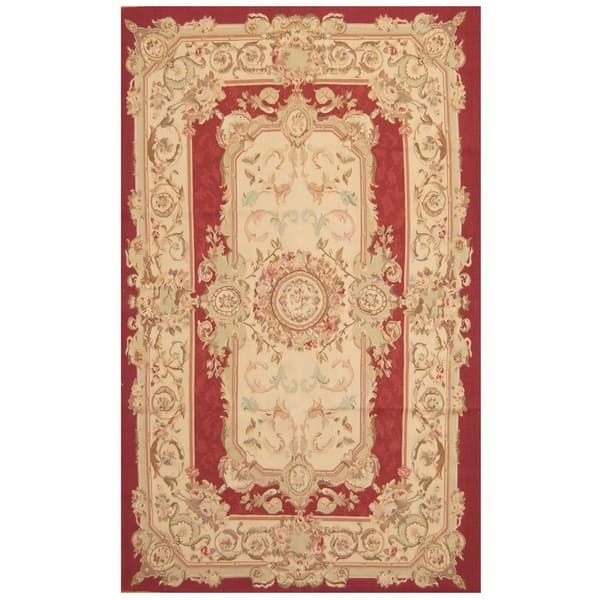 Handmade One-of-a-Kind Sino Aubusson Flatweave Wool Rug - 12' x 18'2