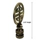 preview thumbnail 2 of 2, Classic 4 Blessings Asian Lamp Finial Antique Brass Metal 2.25"h