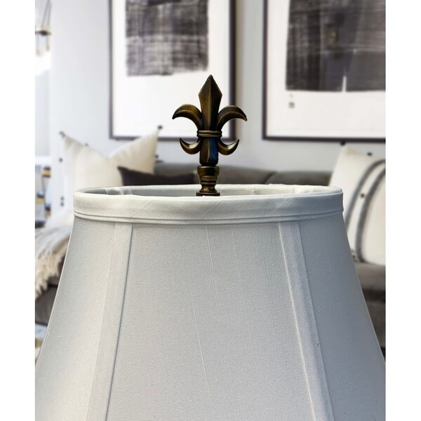 Fleur de Lis Lamp Finials Rustic Tin 