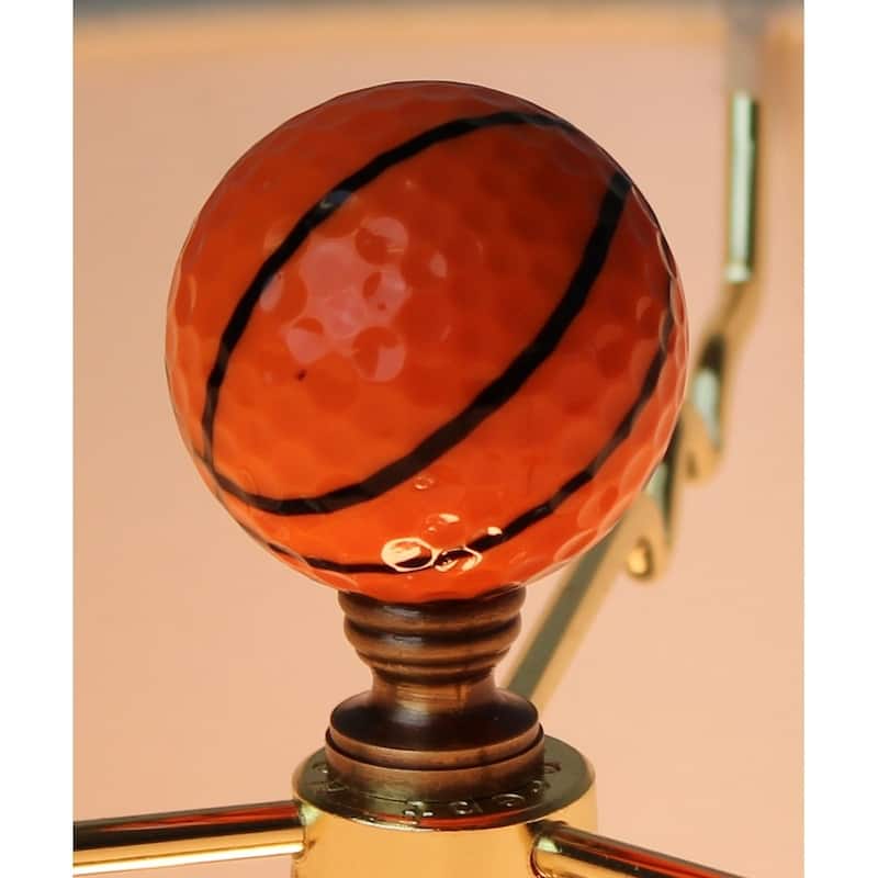Basketball Lamp Finial, Orange with Black Lining 2.25"h
