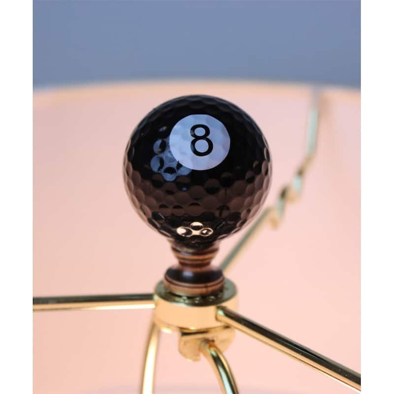 8-Ball Billiard Lamp Finial, Black, 2.25"h