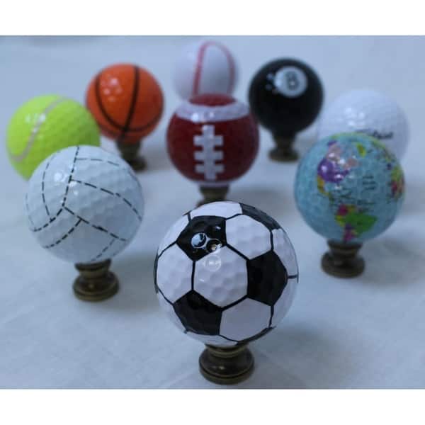 Soccer Ball Lamp Finial Black And White Pentagon Pattern 2 25 H Overstock 25727892