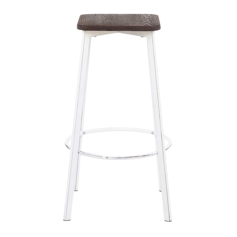 Carbon Loft Barton Backless Square Industrial Bar Stools (Set of 2)