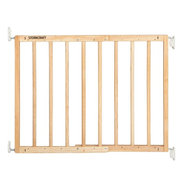 wooden walk through baby gate