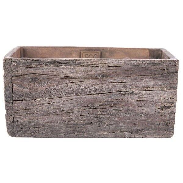 Swan Creek Large Windowbox Weathered Woods Pottery Candle Roasted Espresso