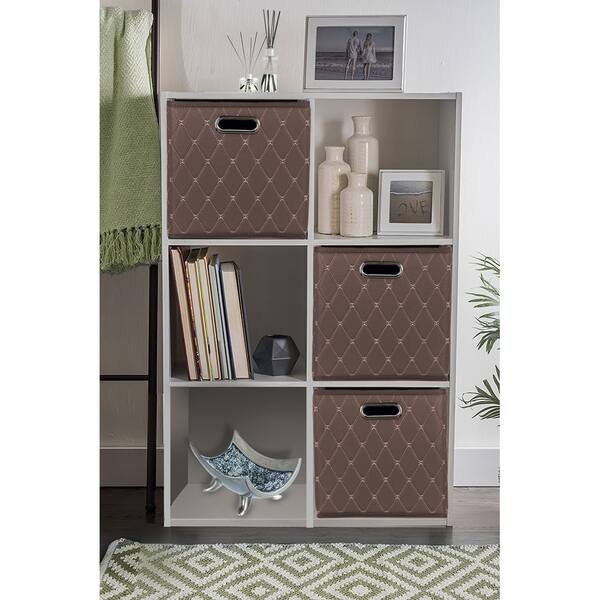 Shop Creative Scents Cube Storage Bin Faux Leather Free Shipping